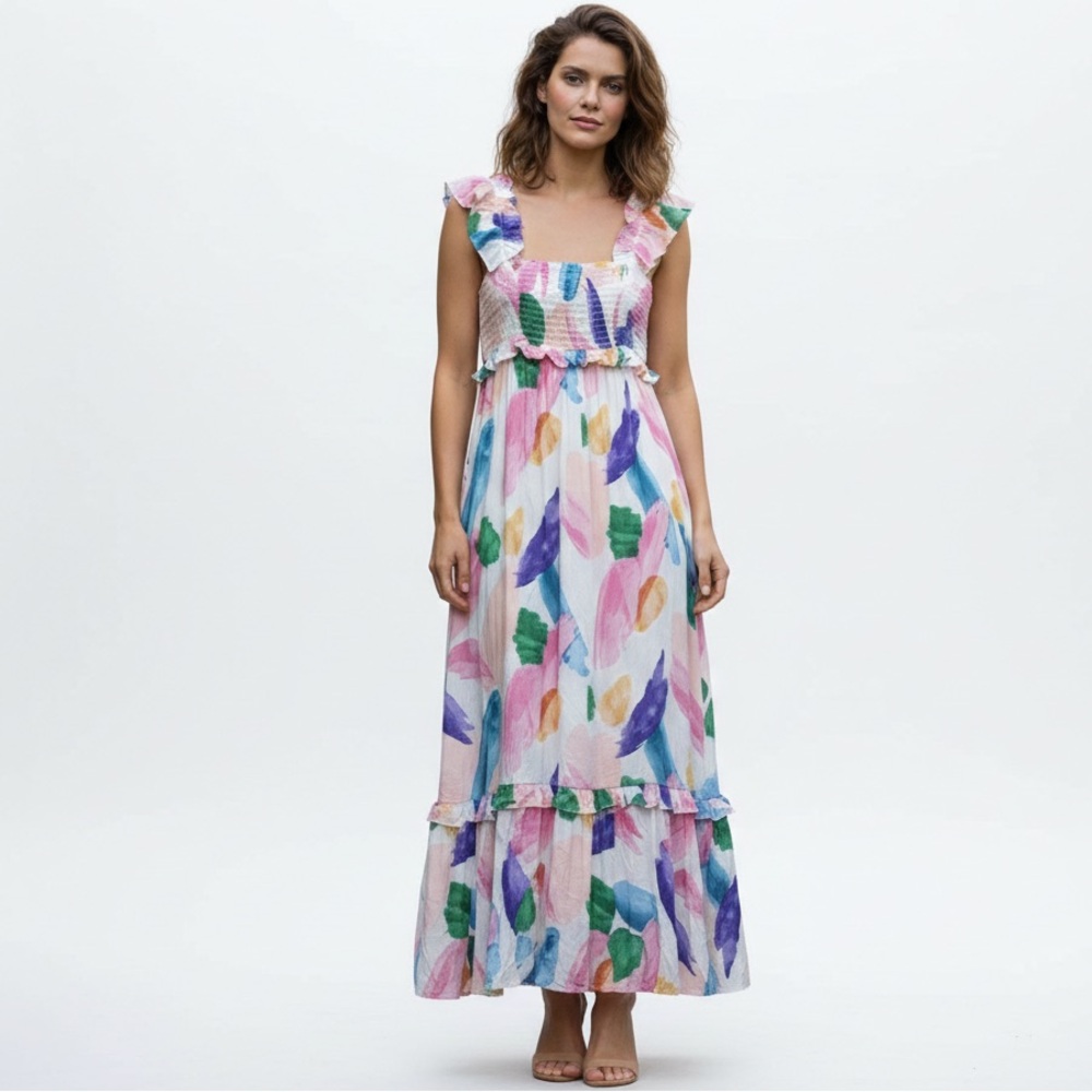 🌸 Blue Pepper Maxi Dress – Size Small – NWOT – 100% Rayon 🌸